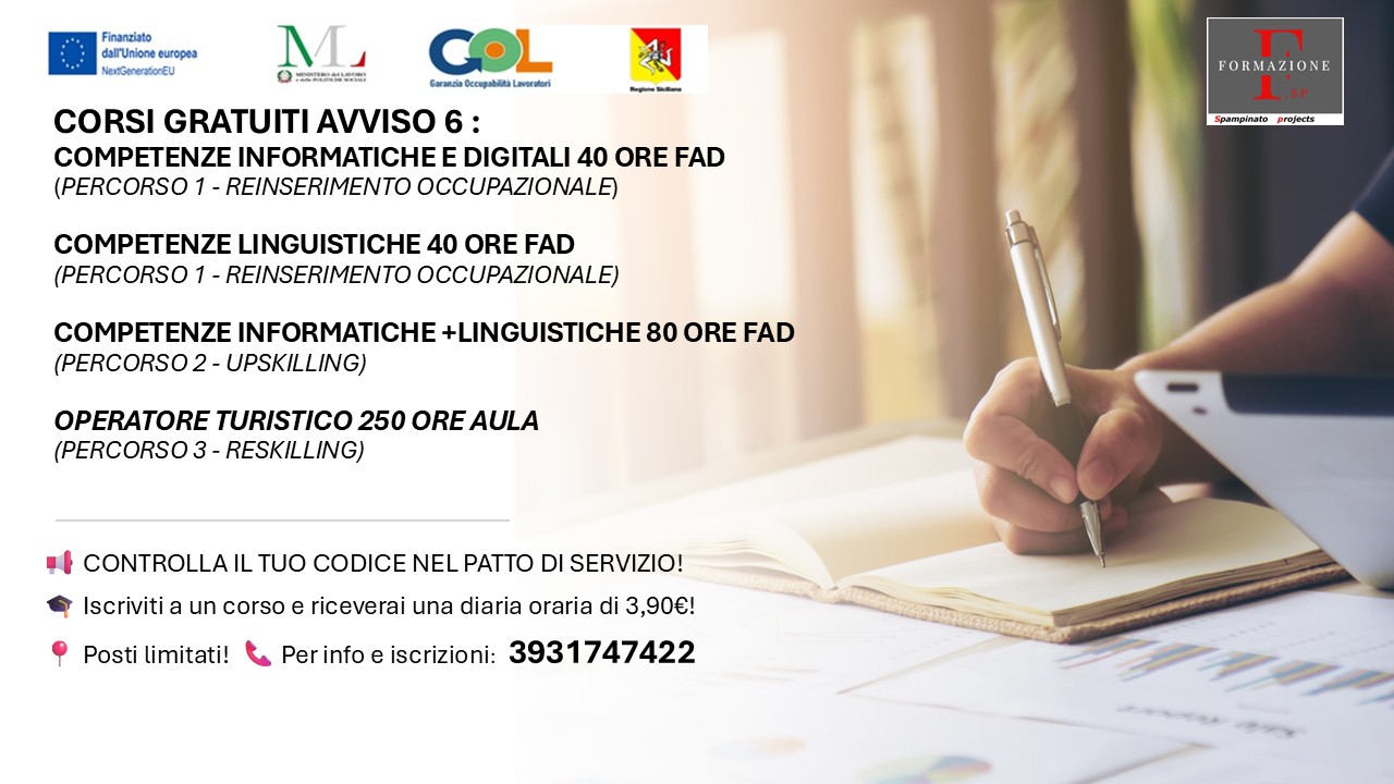 BANDO SELEZIONE DOCENTI – AVVISO 6